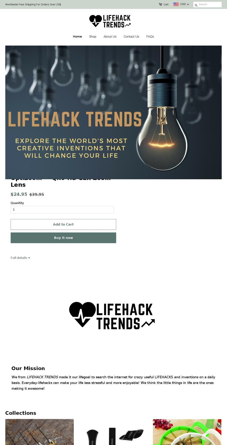 lifehacktrends.com — Shopify storefront screenshot