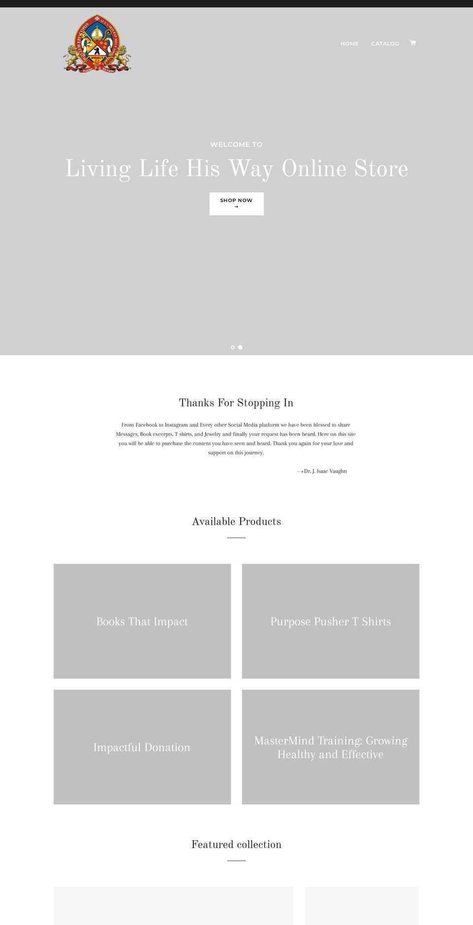 lifehisway.net shopify website screenshot