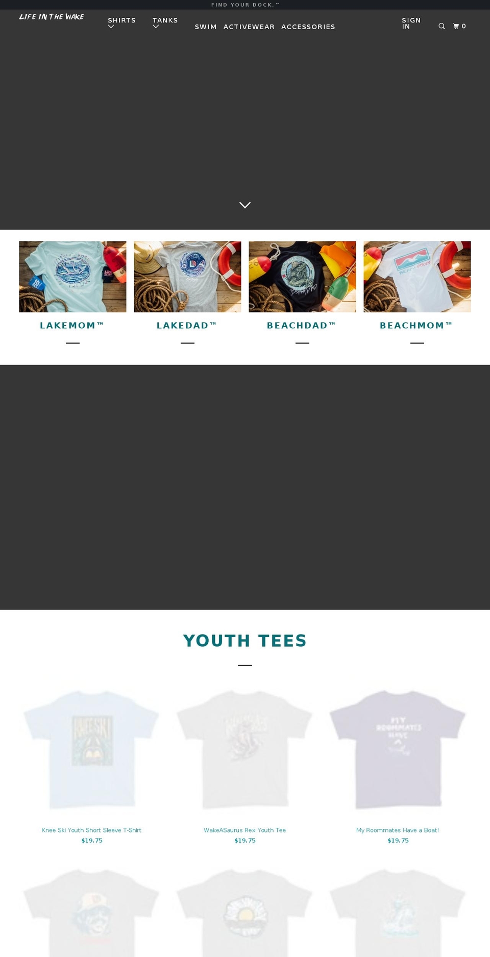 lifeinthewake.com — Shopify storefront screenshot