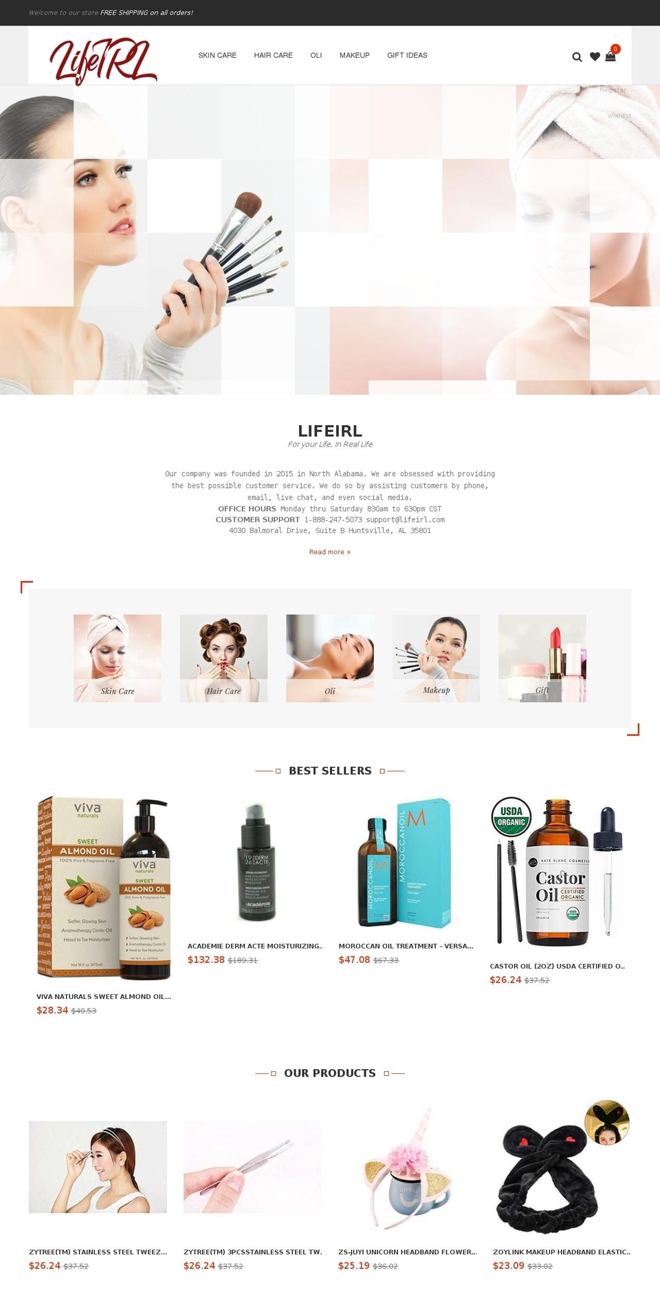 lifeirl.com — Shopify storefront screenshot