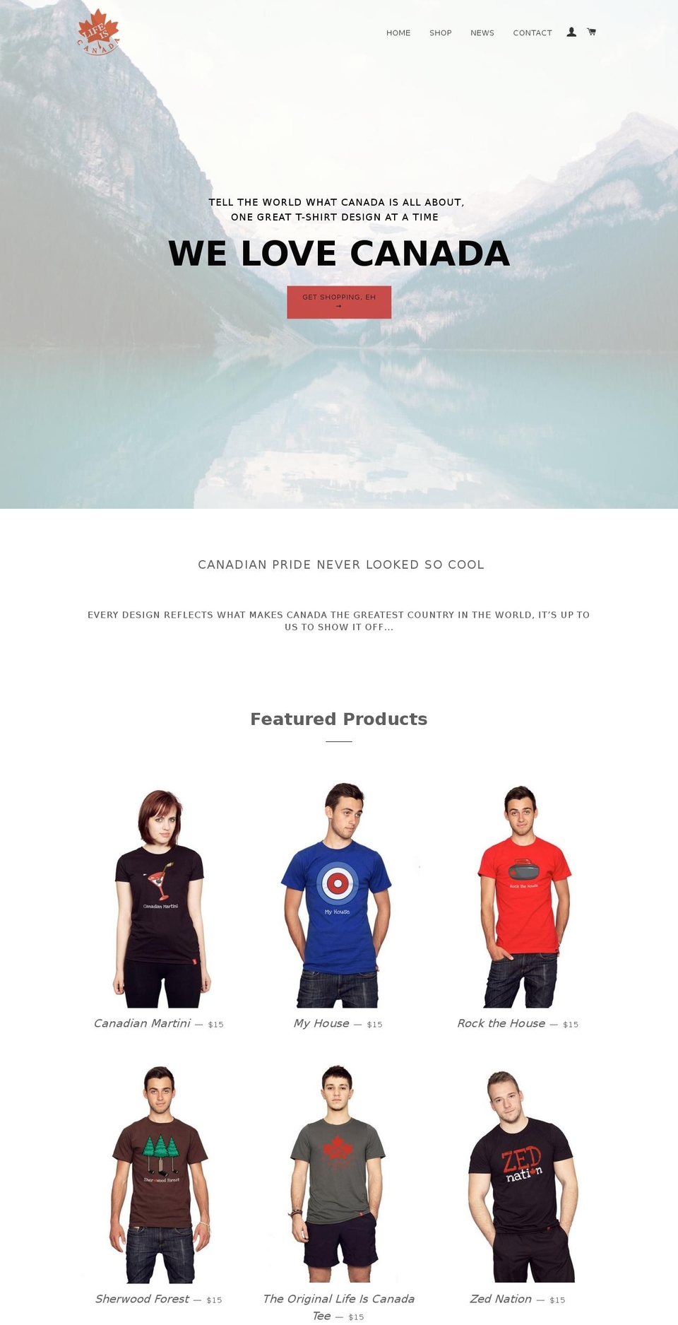 lifeiscanada.ca shopify website screenshot