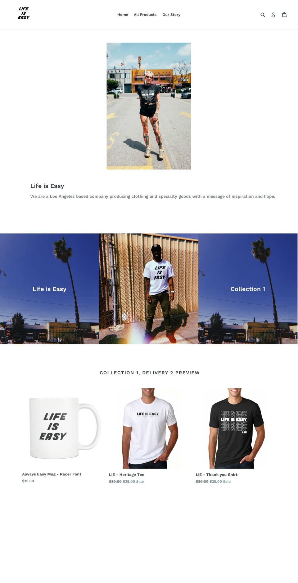 lifeiseasyla.com shopify website screenshot