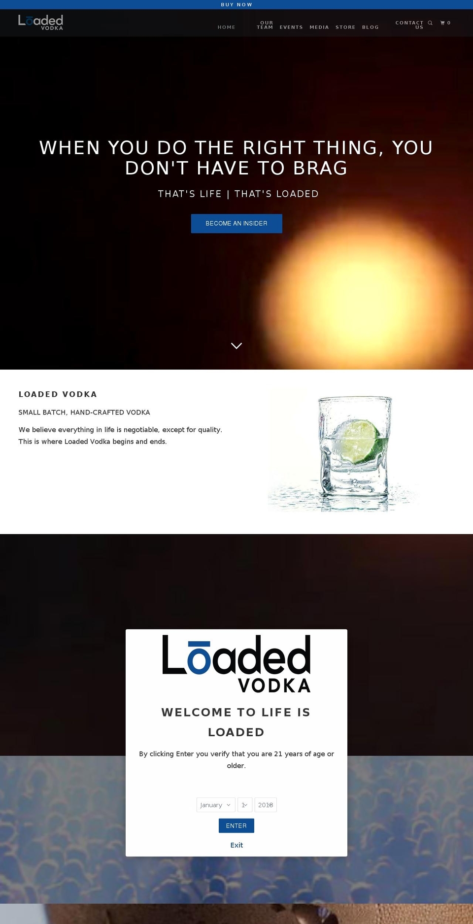 lifeisloaded.org shopify website screenshot