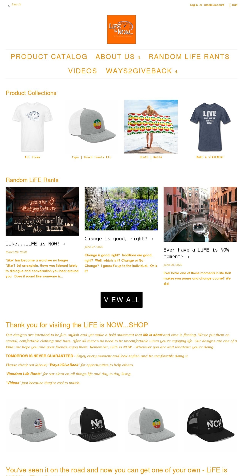 lifeisnowshop.com shopify website screenshot
