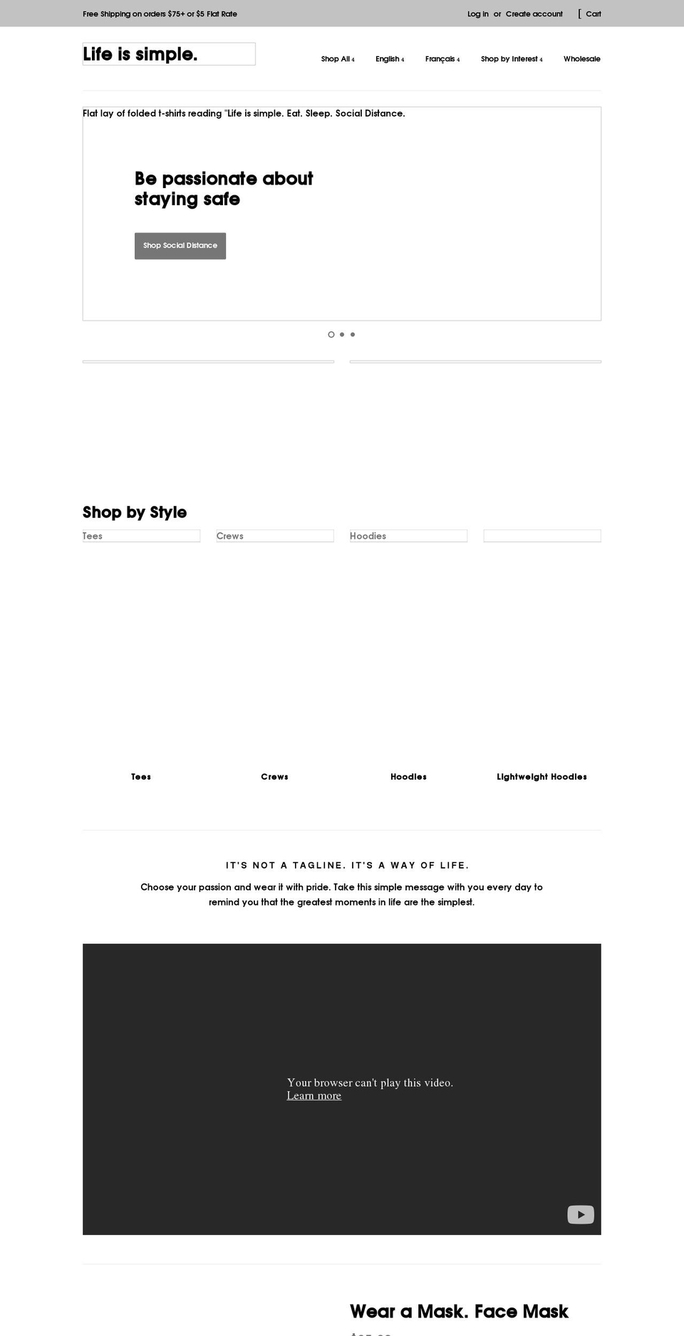 lifeissimple.ca shopify website screenshot