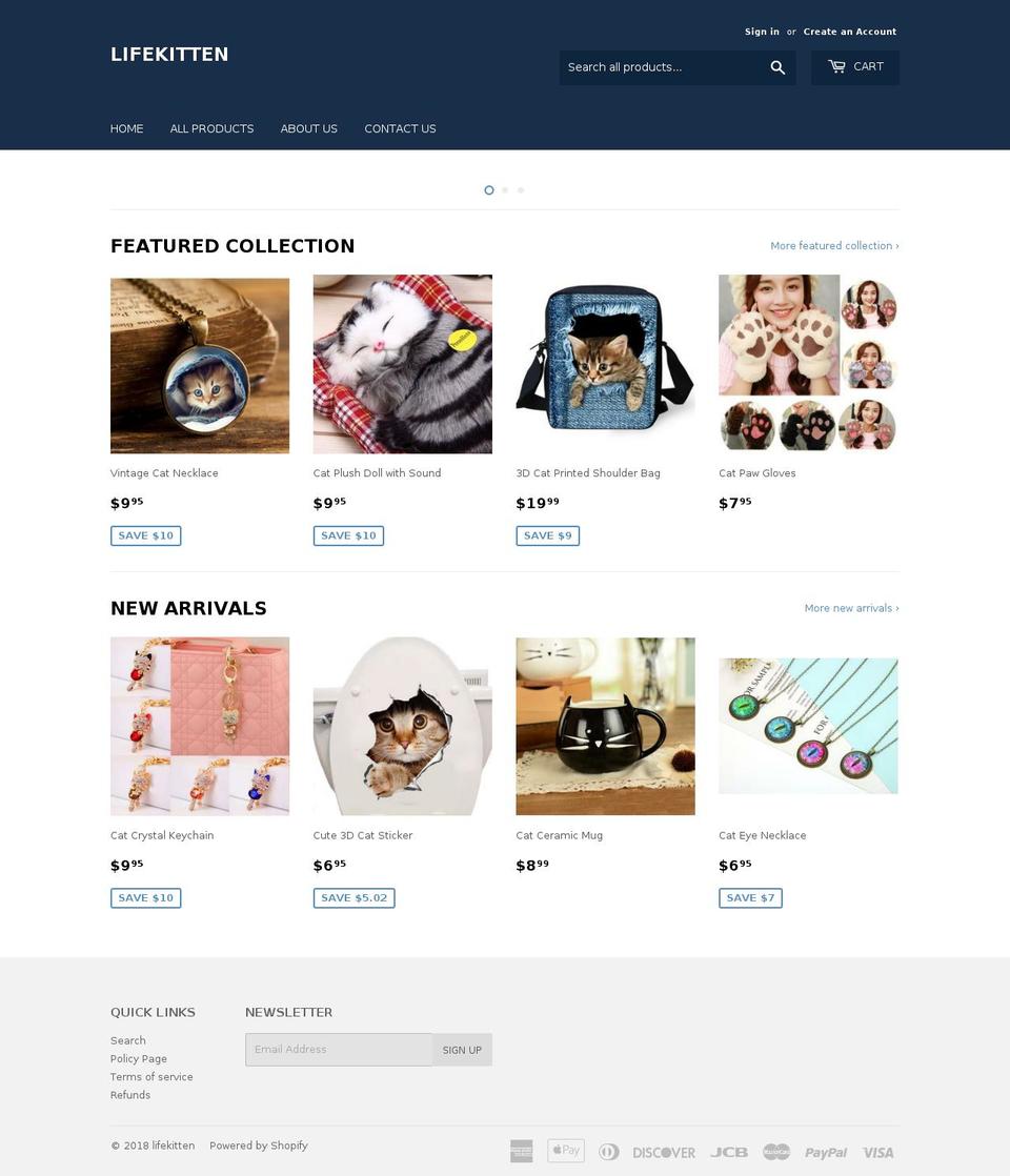 lifekitten.com — Shopify storefront screenshot
