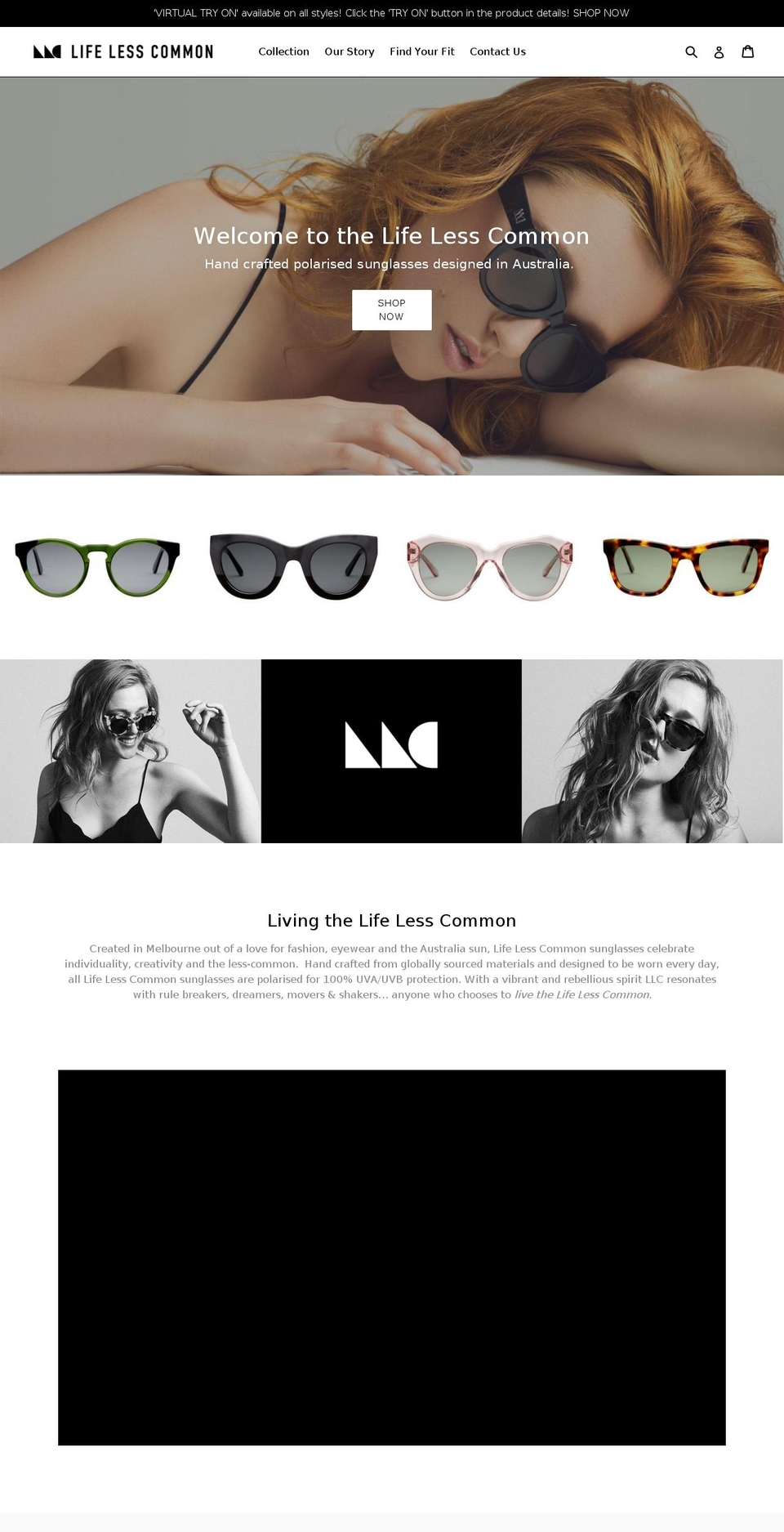 lifelesscommon.com shopify website screenshot