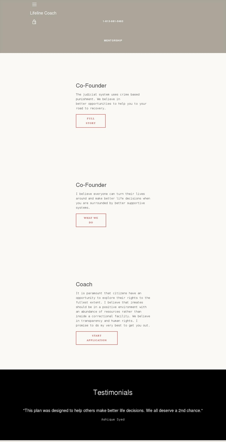 lifeline.coach shopify website screenshot