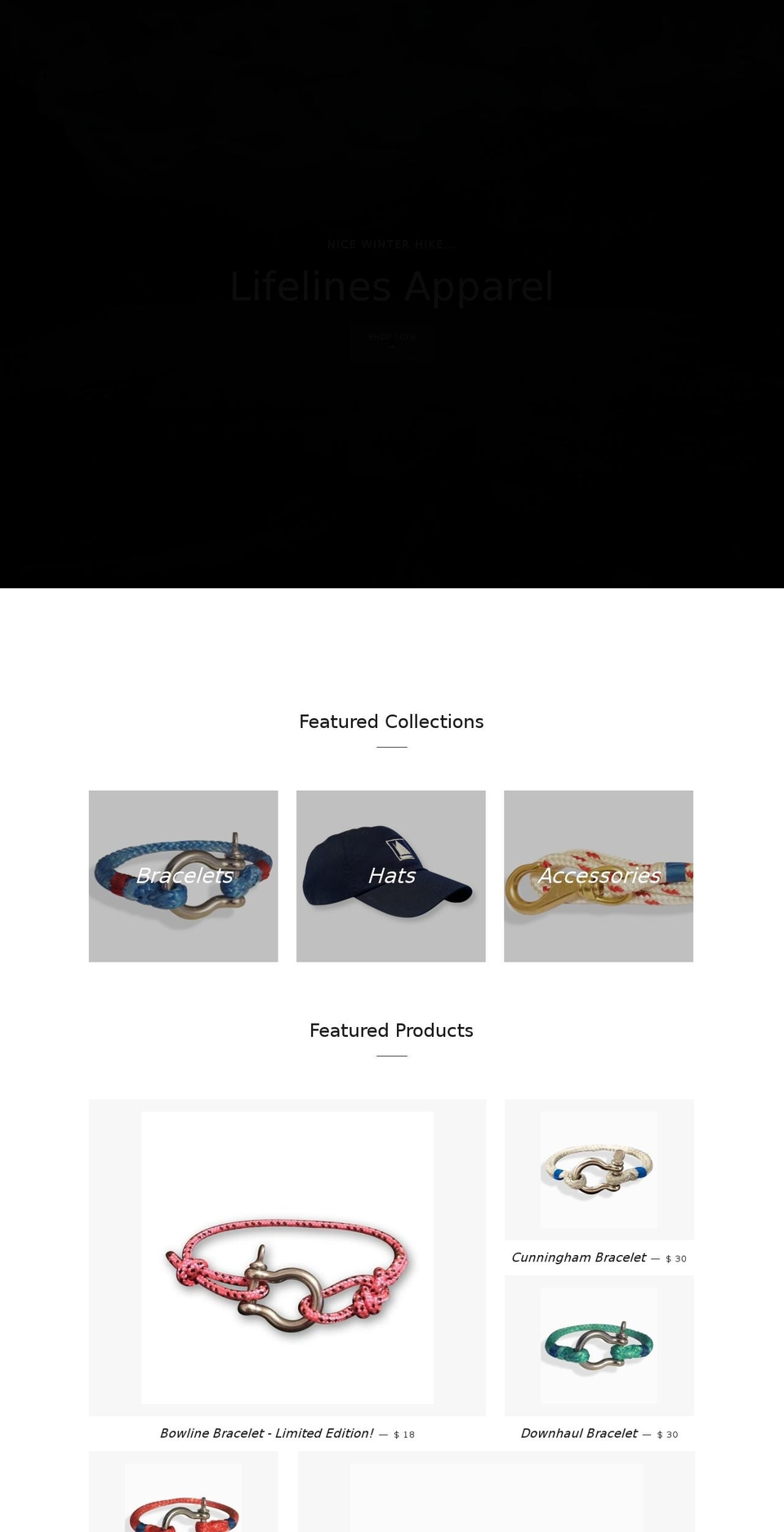 lifelinesapparel.com shopify website screenshot