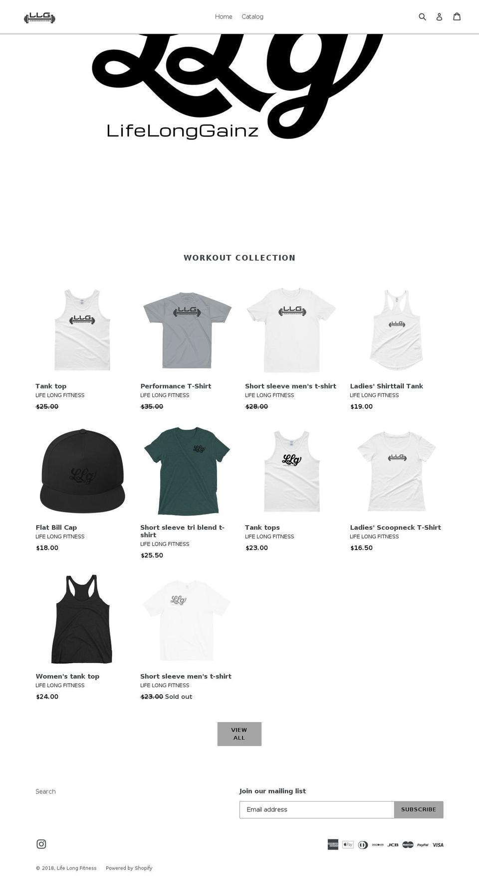 lifelonggainz.org shopify website screenshot