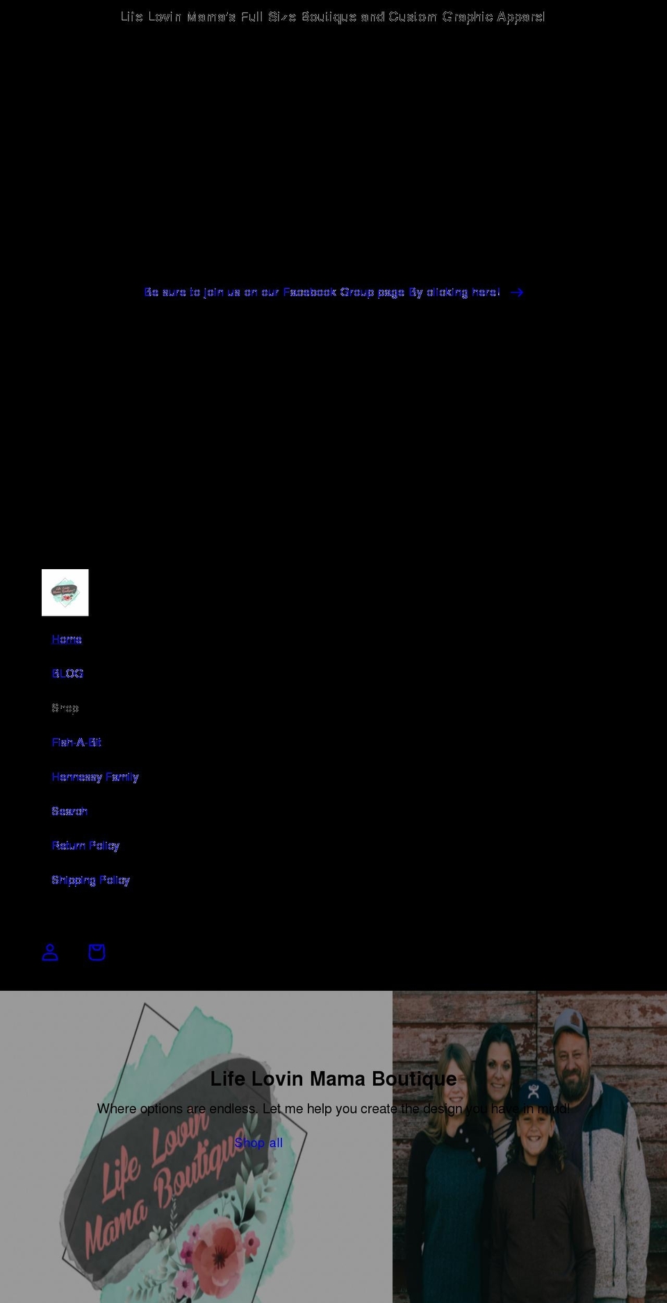 lifelovinmamaboutique.com shopify website screenshot