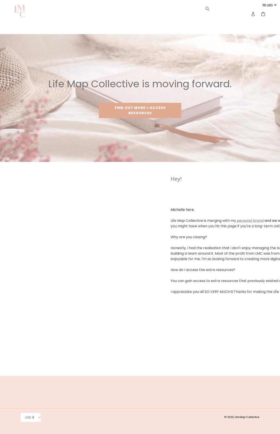 lifemapcollective.com shopify website screenshot