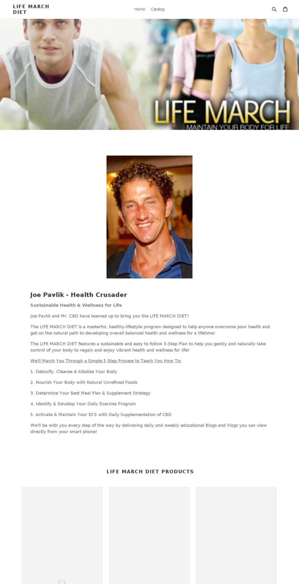 lifemarchdiet.com — Shopify storefront screenshot