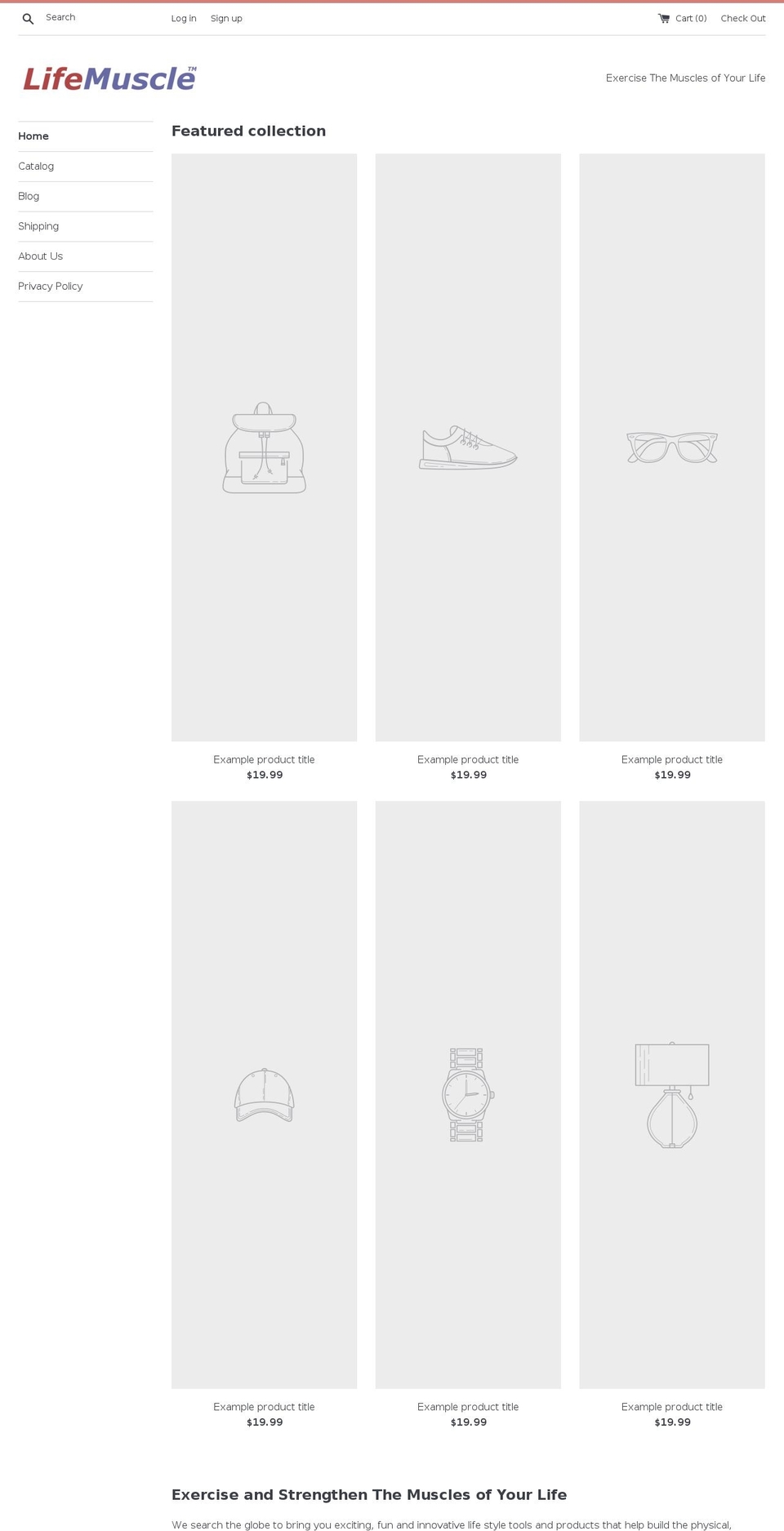 lifemuscle.com shopify website screenshot