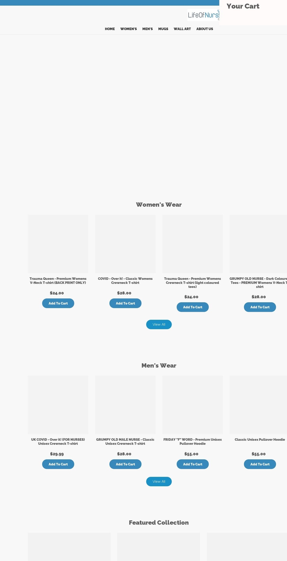 lifeofnursing.com shopify website screenshot