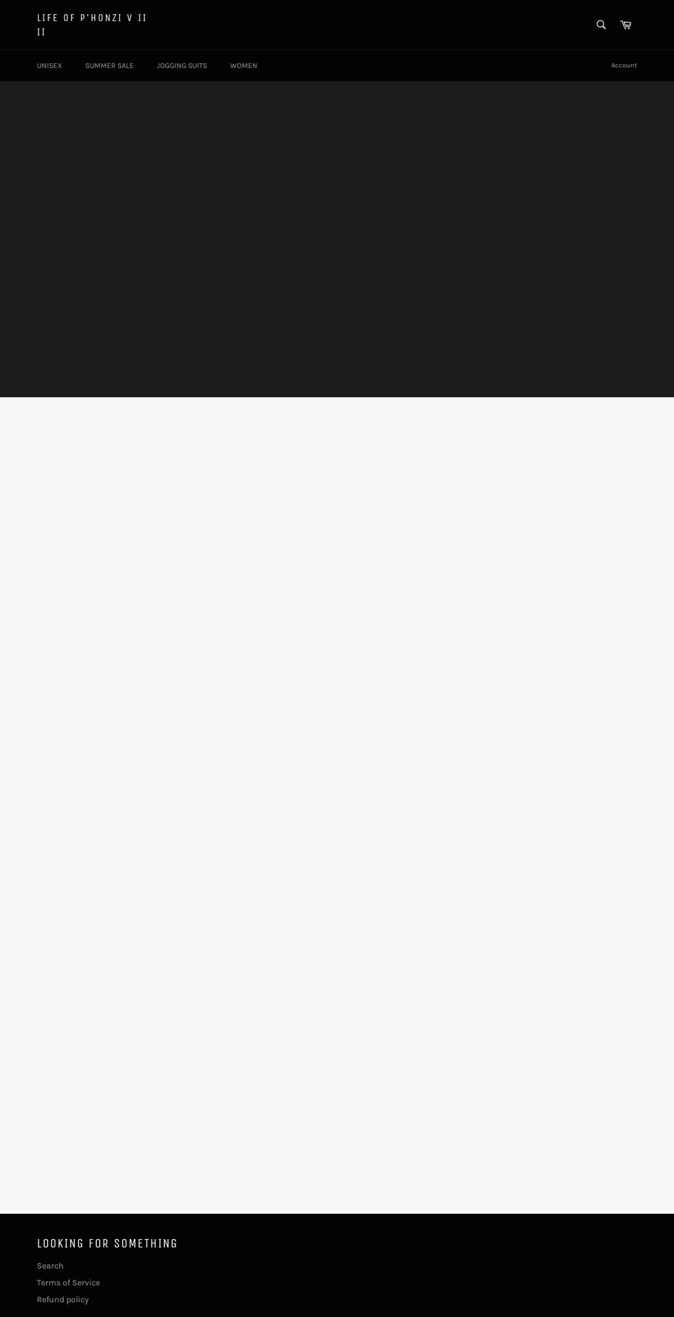 lifeofphonzi.com — Shopify storefront screenshot