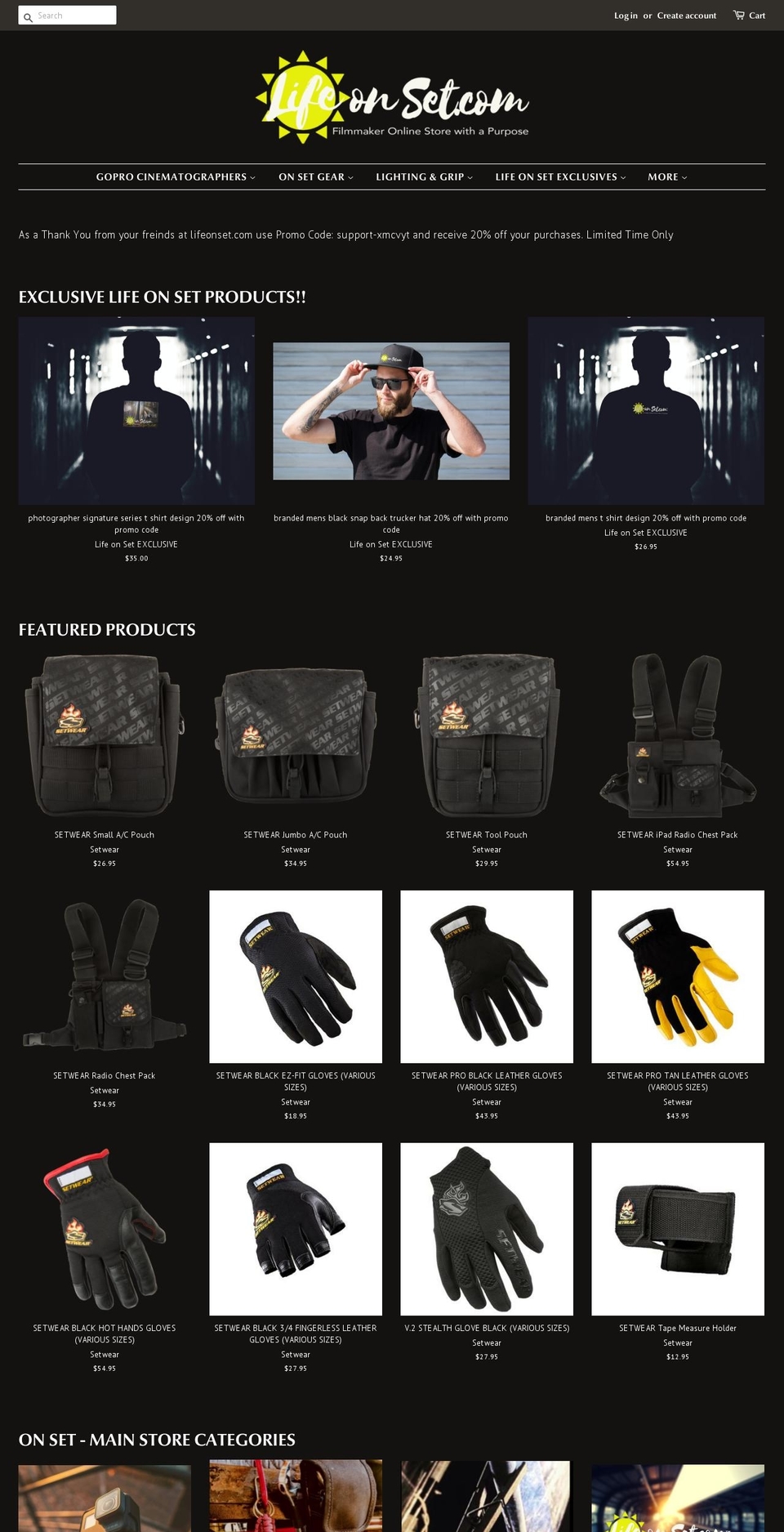 lifeonset.com — Shopify storefront screenshot