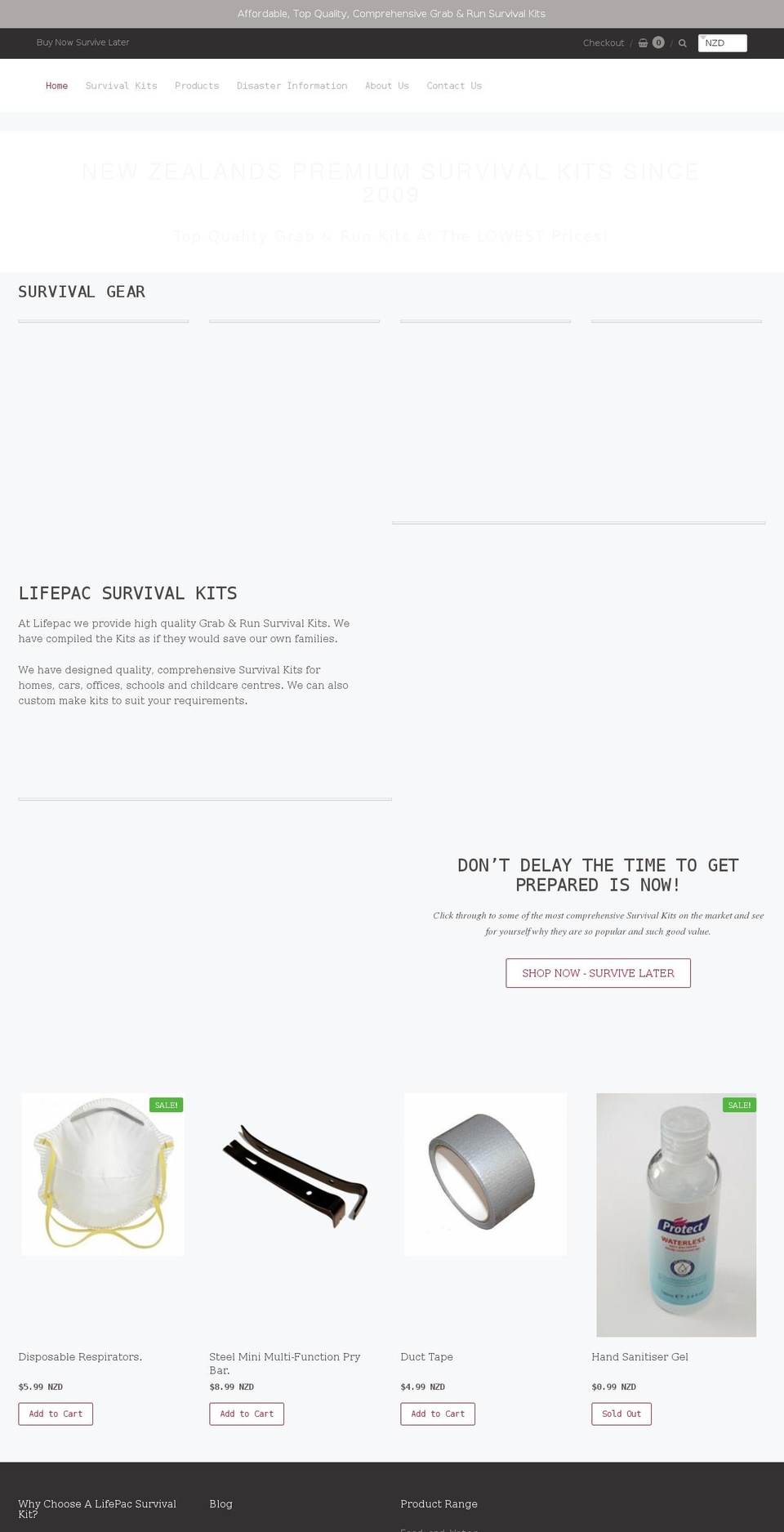 lifepac.co.nz shopify website screenshot