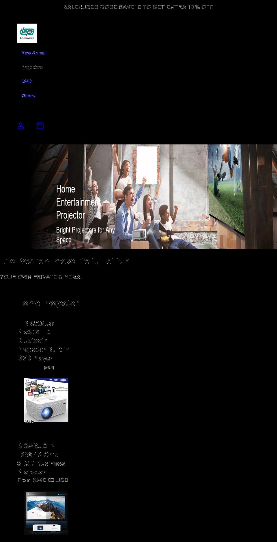 lifepavilion.com shopify website screenshot