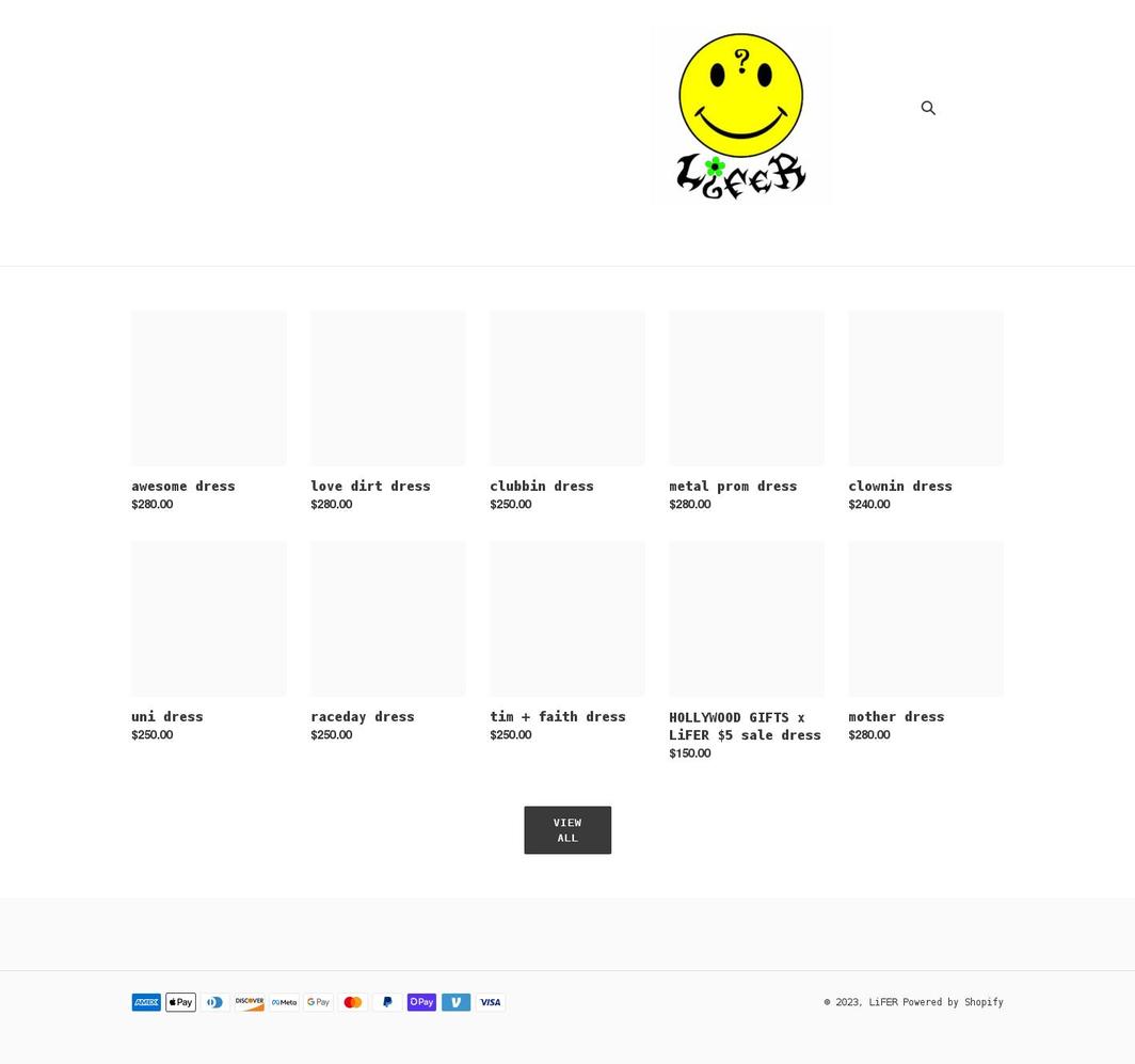 lifershop.com shopify website screenshot