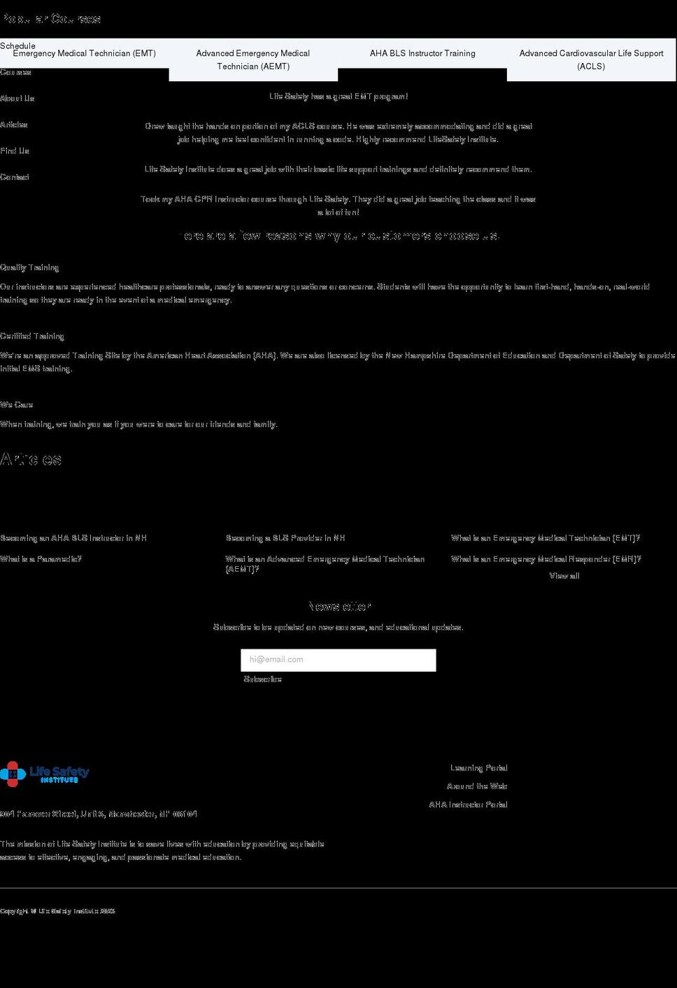 lifesafety.org shopify website screenshot