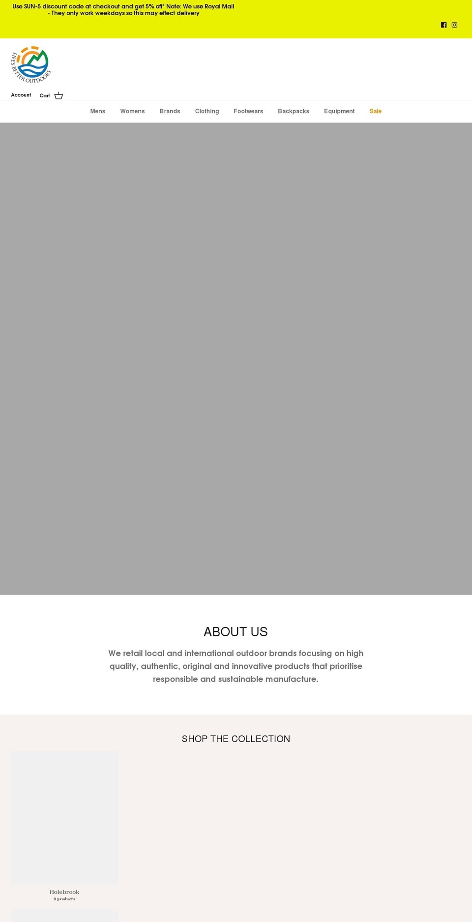 lifesbetteroutdoors.co.uk shopify website screenshot