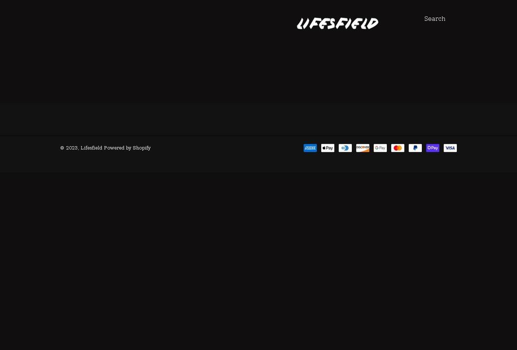 lifesfield.myshopify.com shopify website screenshot
