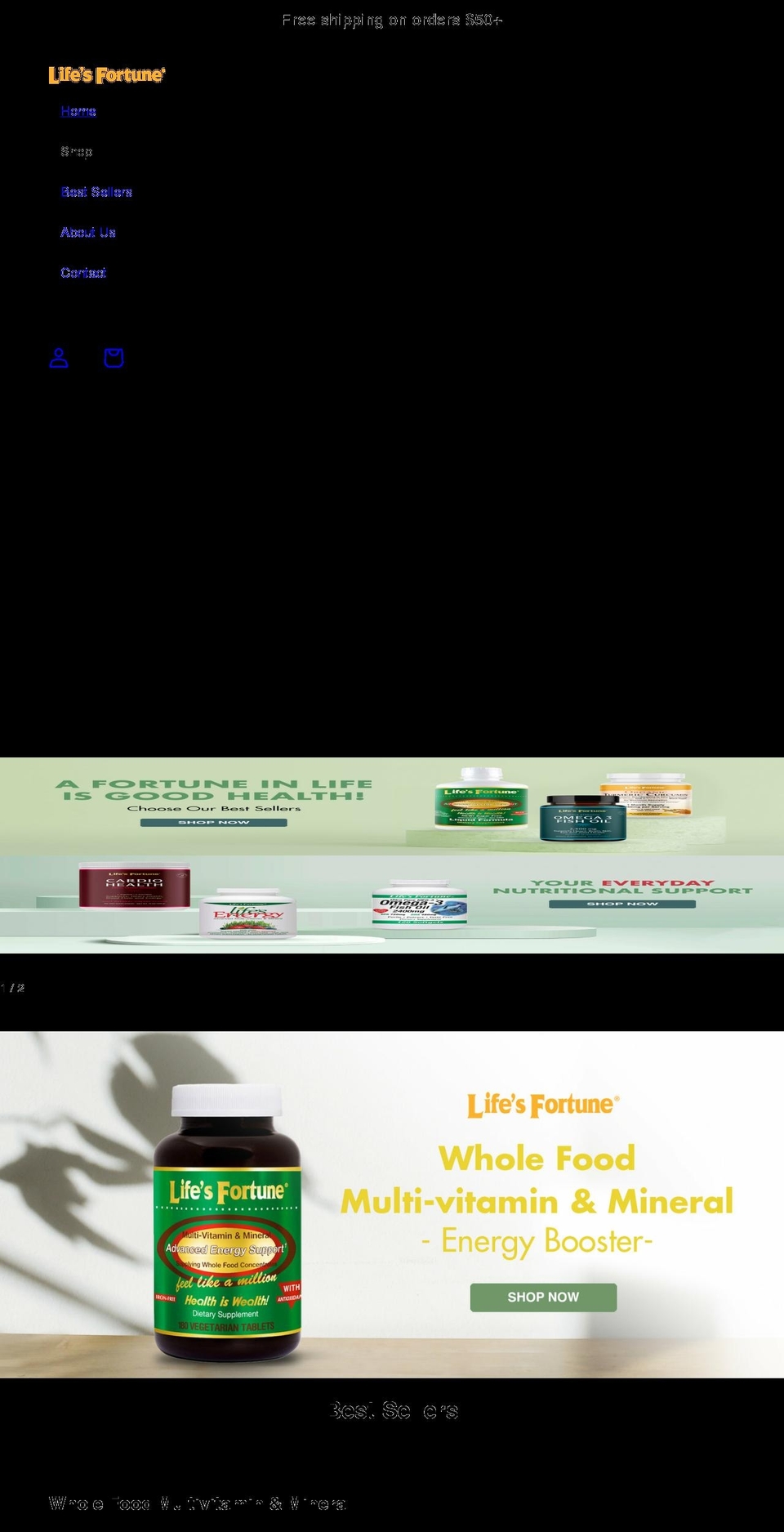 lifesfortune.com shopify website screenshot