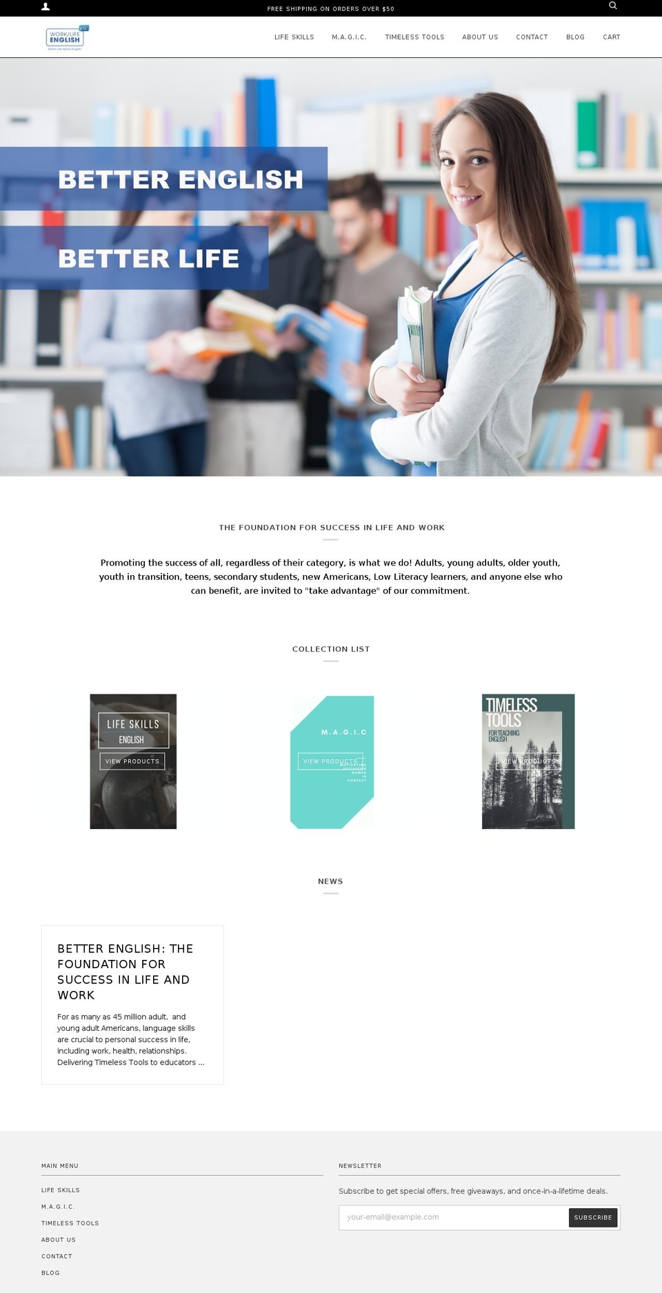 lifeskillsesl.com shopify website screenshot