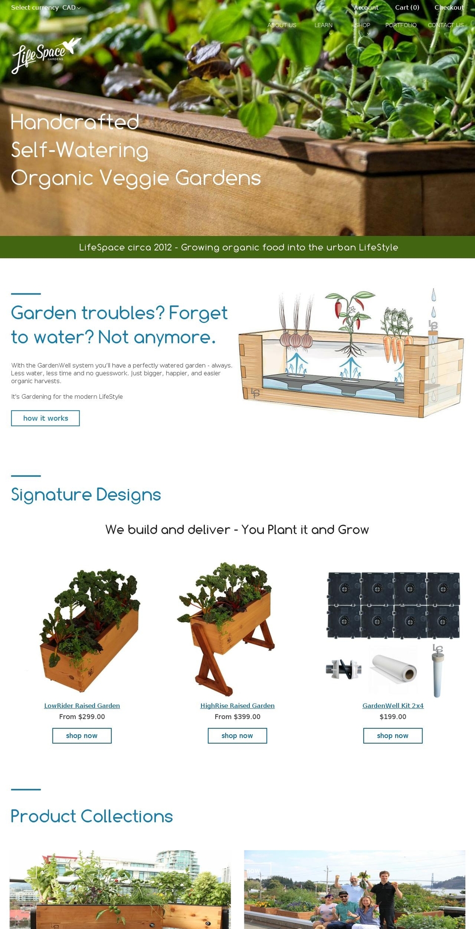 lifespace.garden shopify website screenshot