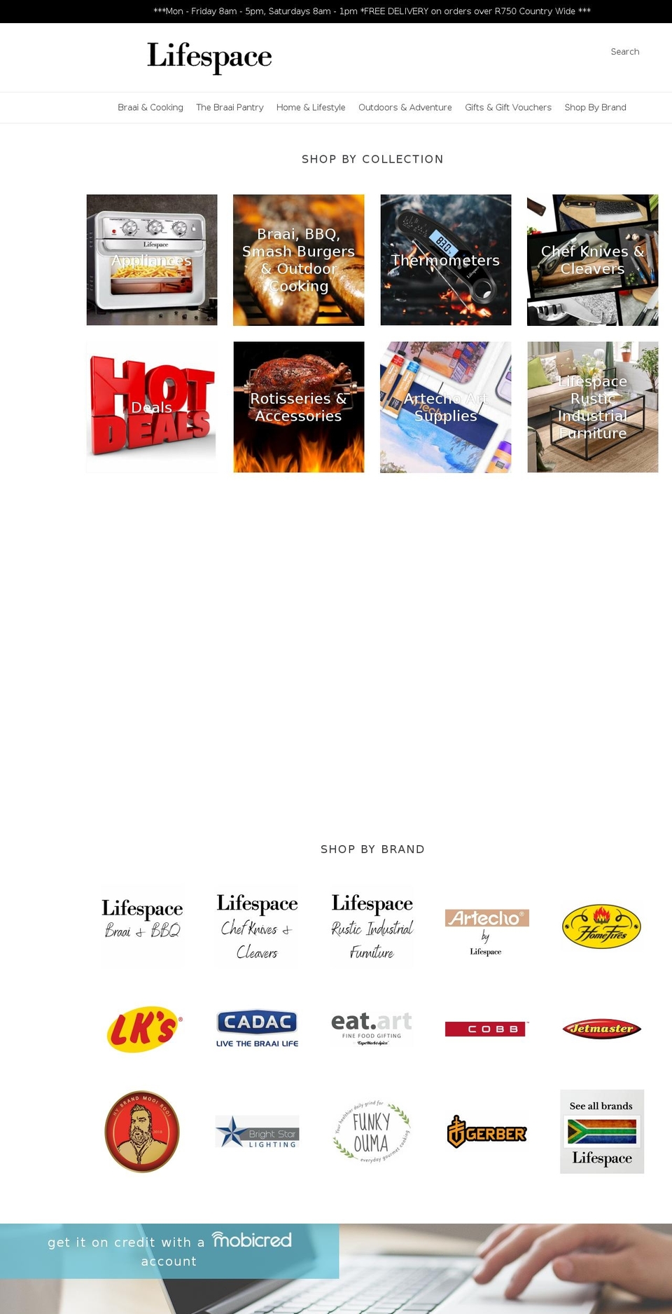 space Shopify theme site example lifespacesa.com