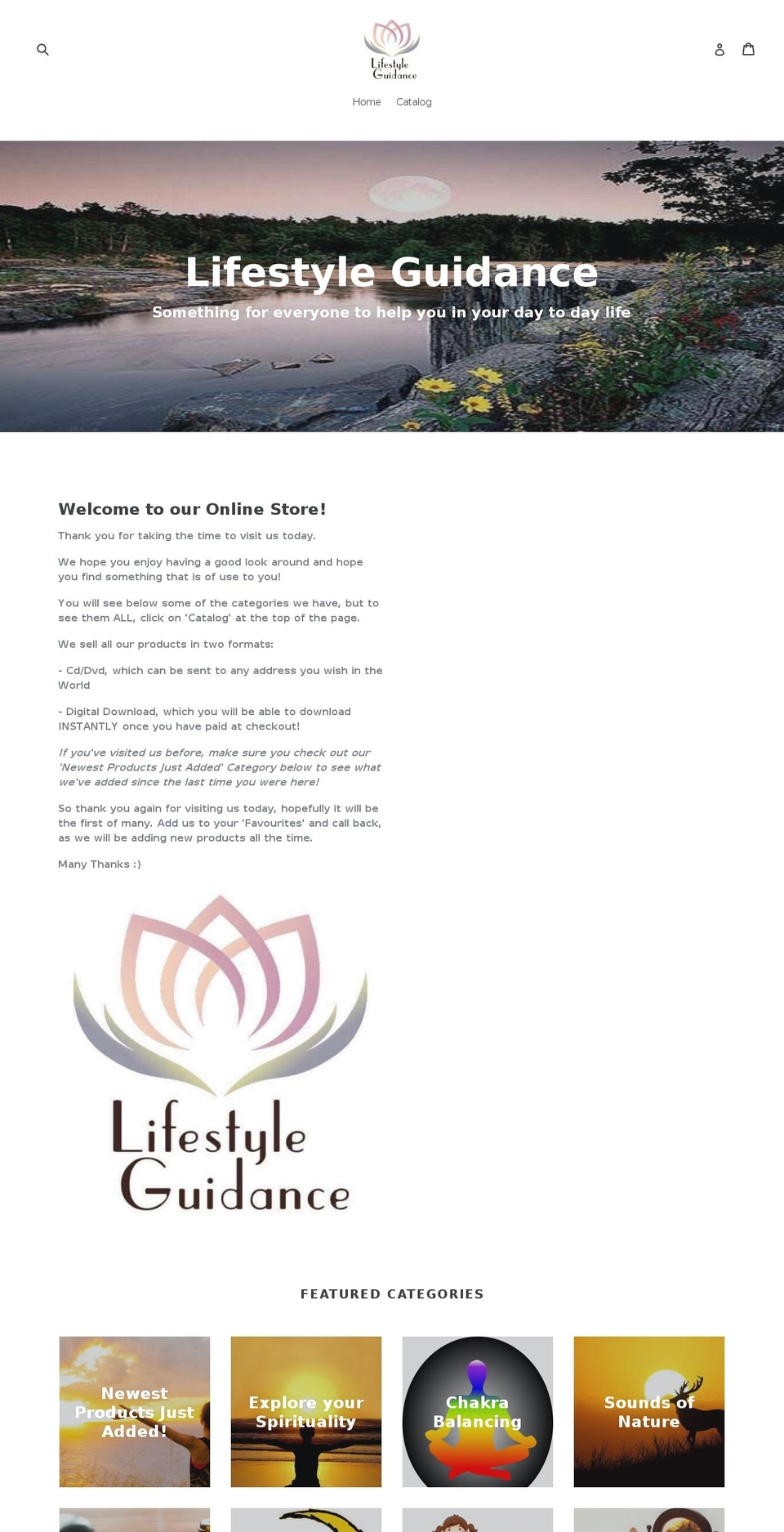 lifestyle-guidance.com — Shopify storefront screenshot