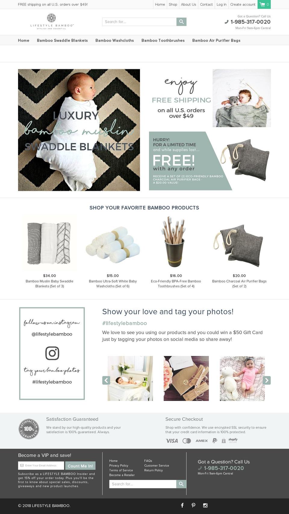 lifestylebamboo.com shopify website screenshot