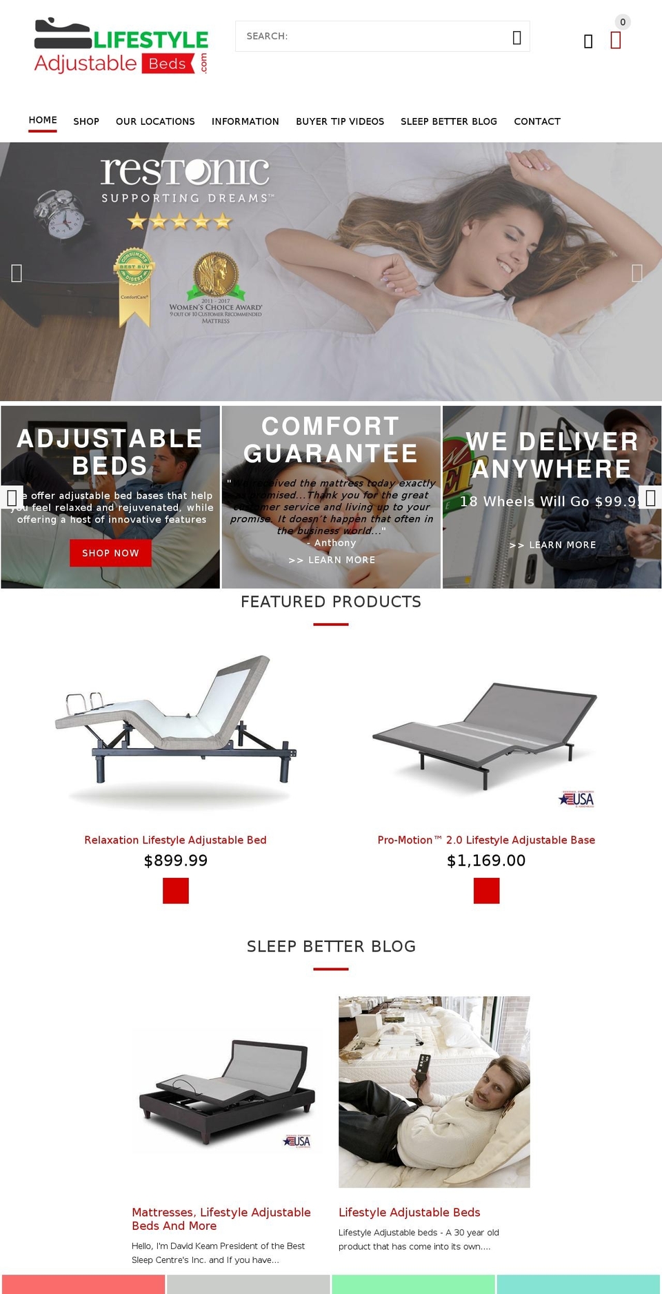 yourstore-v2-1-3 Shopify theme site example lifestylebeds.com