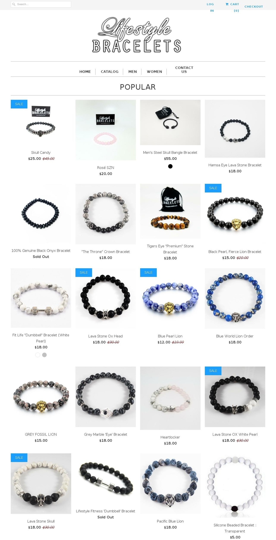 lifestylebracelets.com — Shopify storefront screenshot