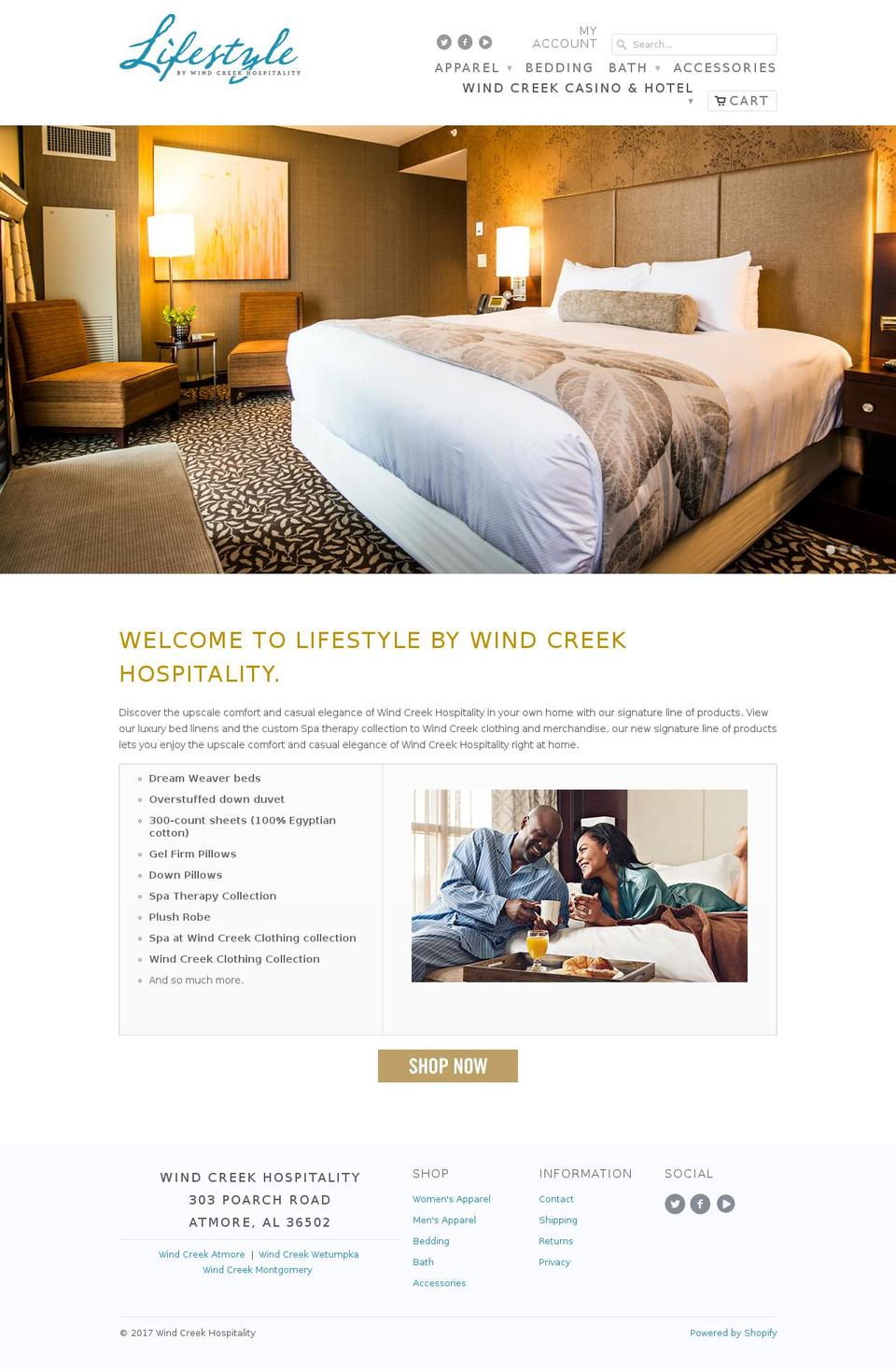 lifestylebywindcreek.com shopify website screenshot