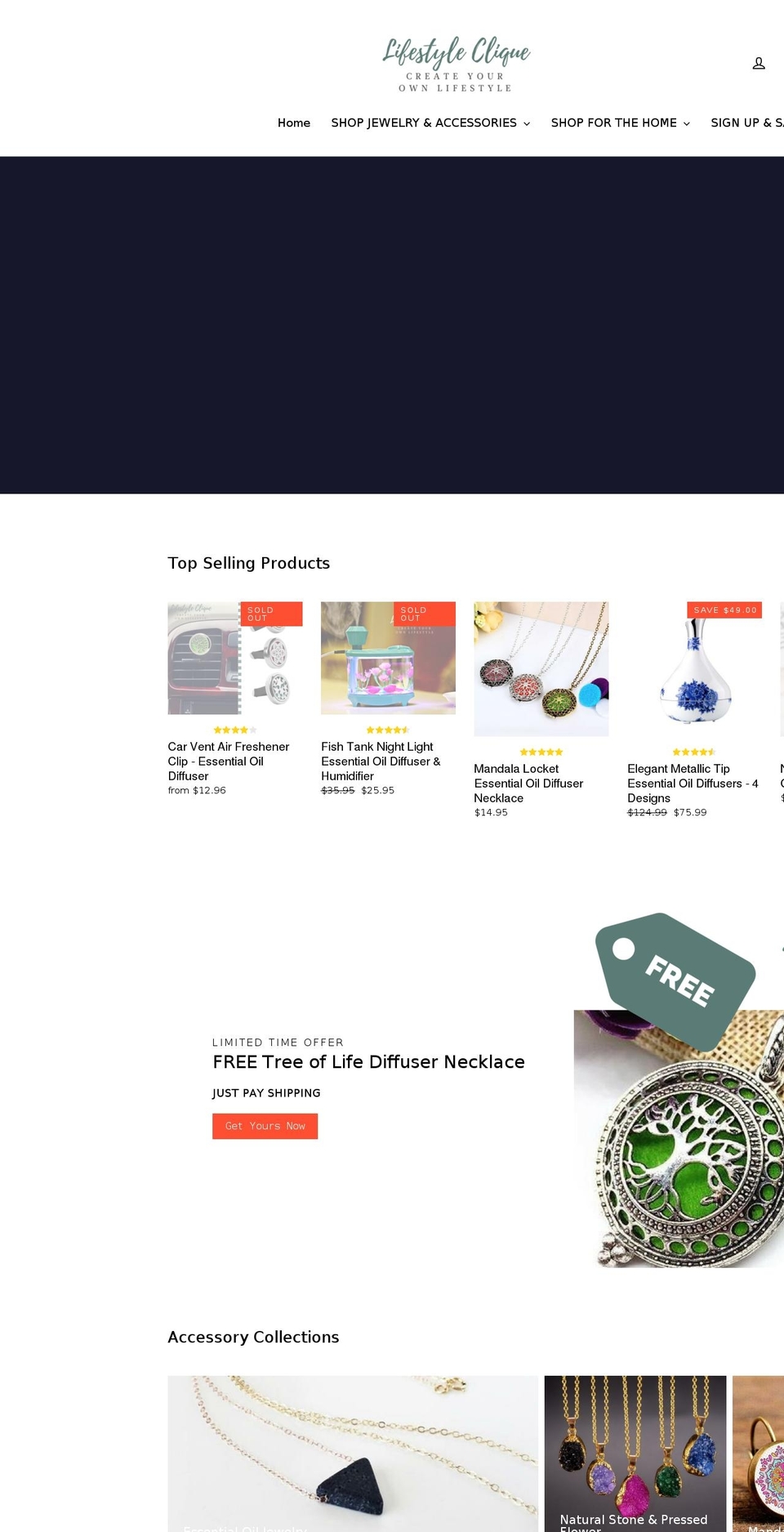 lifestyleclique.com shopify website screenshot