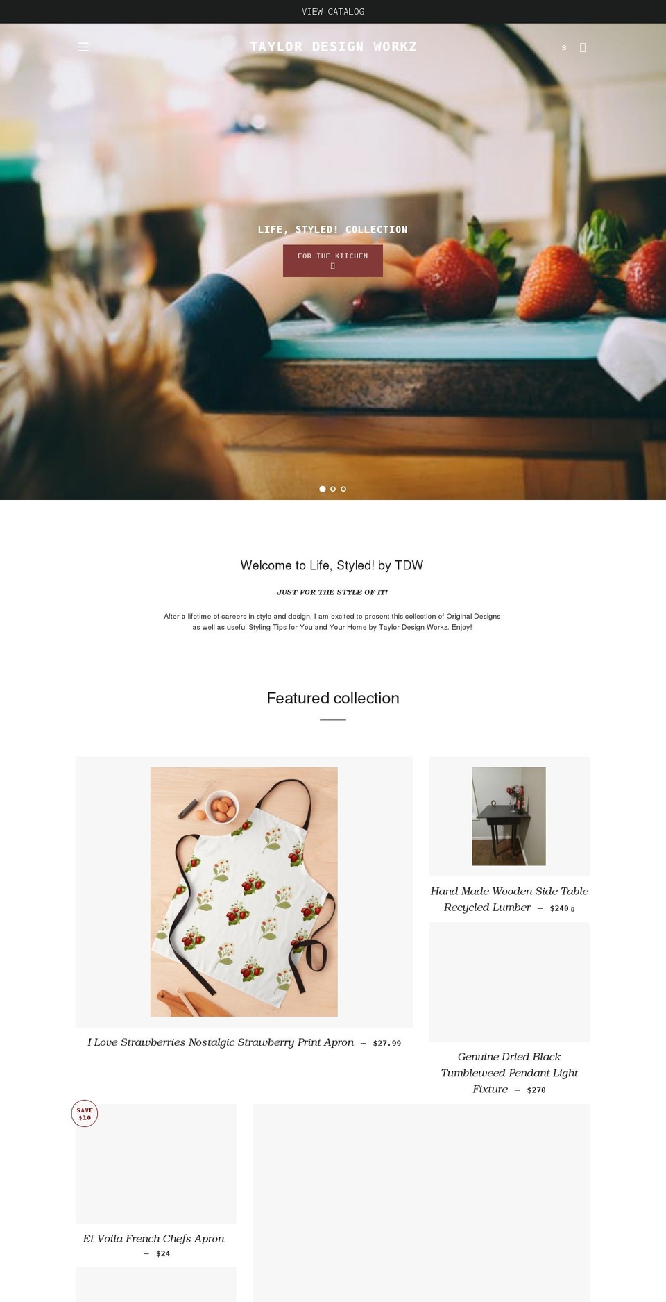 lifestyledbytdw.com shopify website screenshot