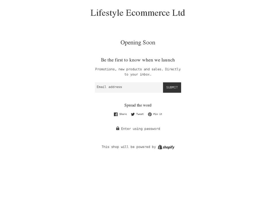 lifestyleecommerce.com shopify website screenshot