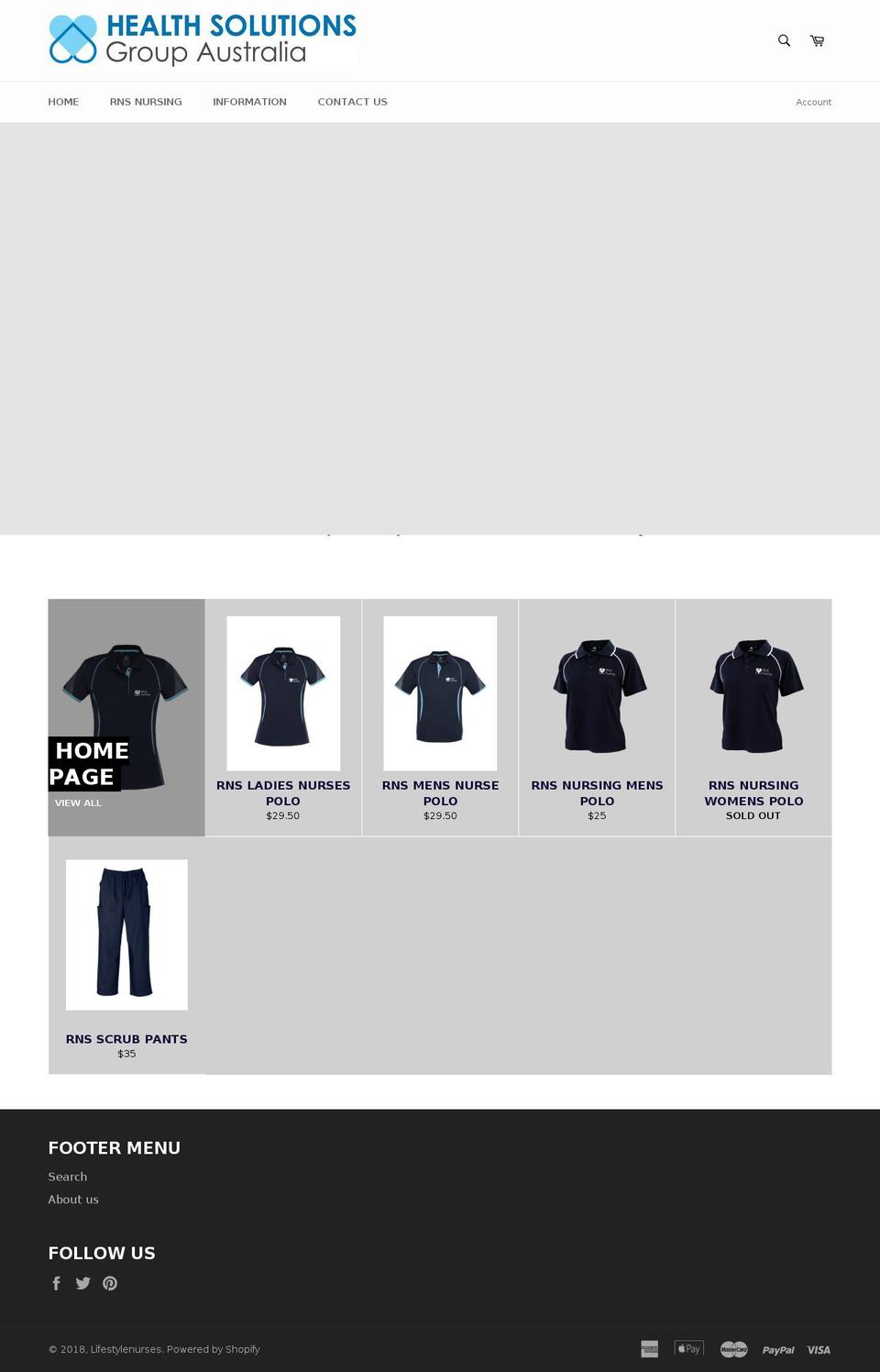 lifestylenurses.com — Shopify storefront screenshot