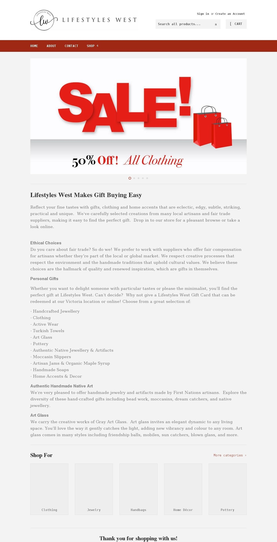 lifestyleswest.com shopify website screenshot