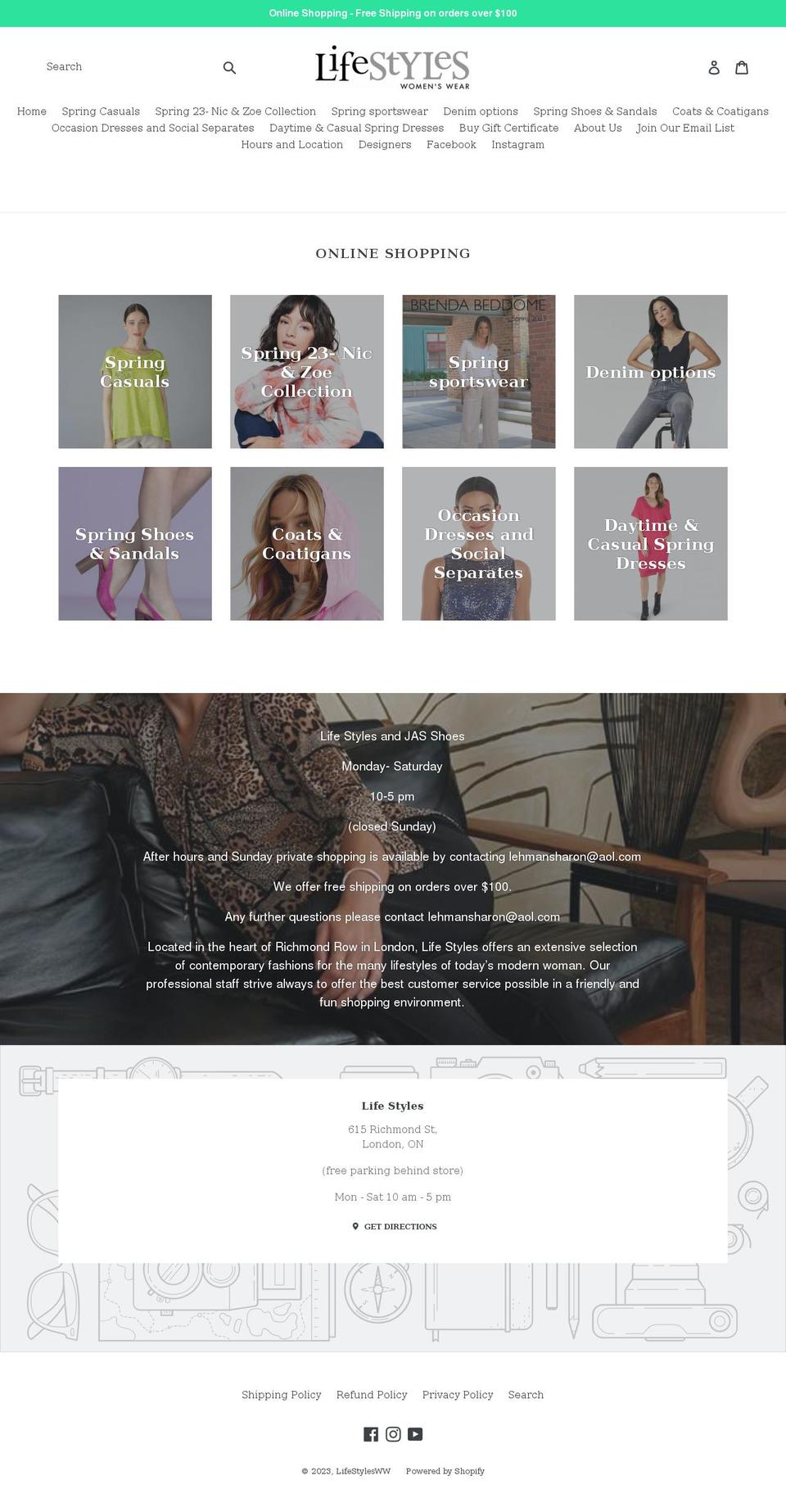 lifestylesww.ca shopify website screenshot