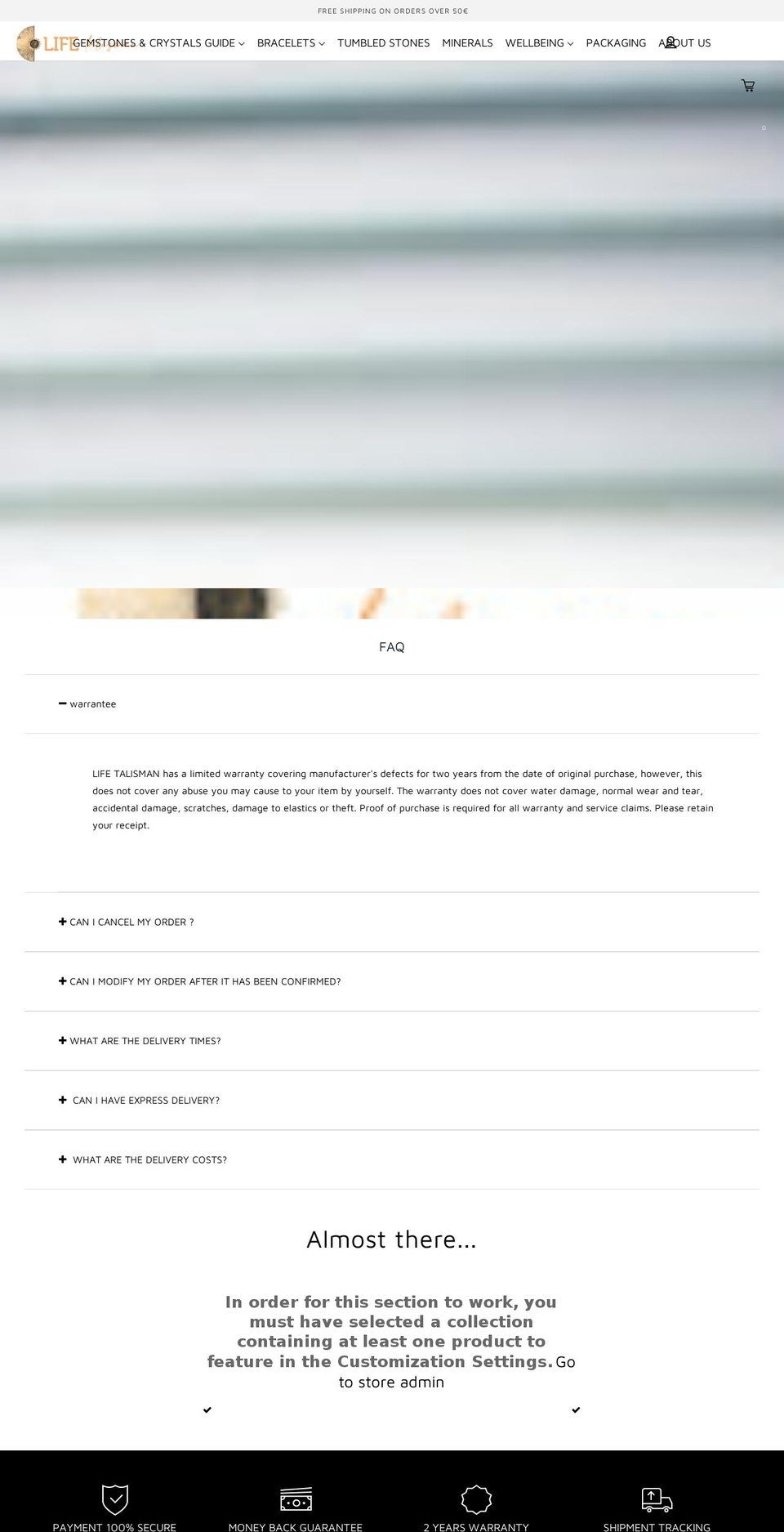 lifetalisman.com shopify website screenshot