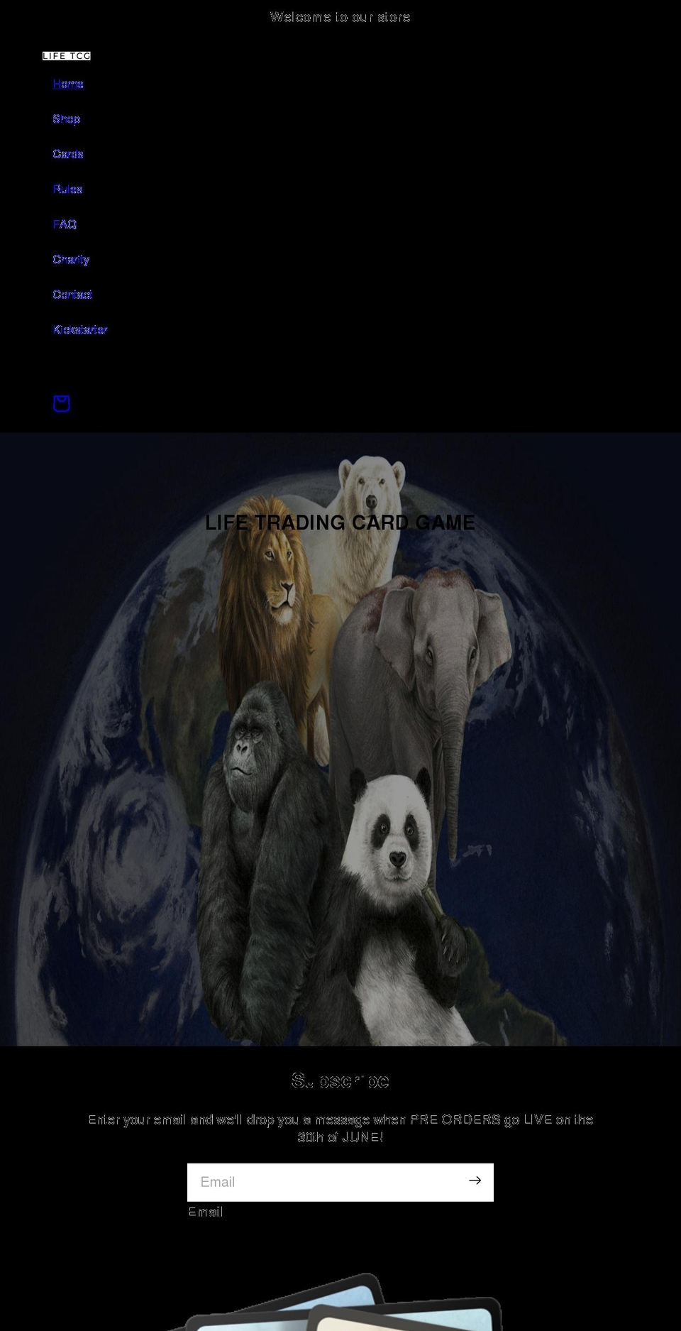 lifetcg.com shopify website screenshot