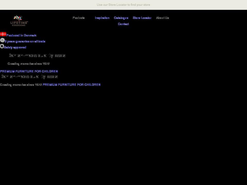 lifetimekidsrooms.com shopify website screenshot