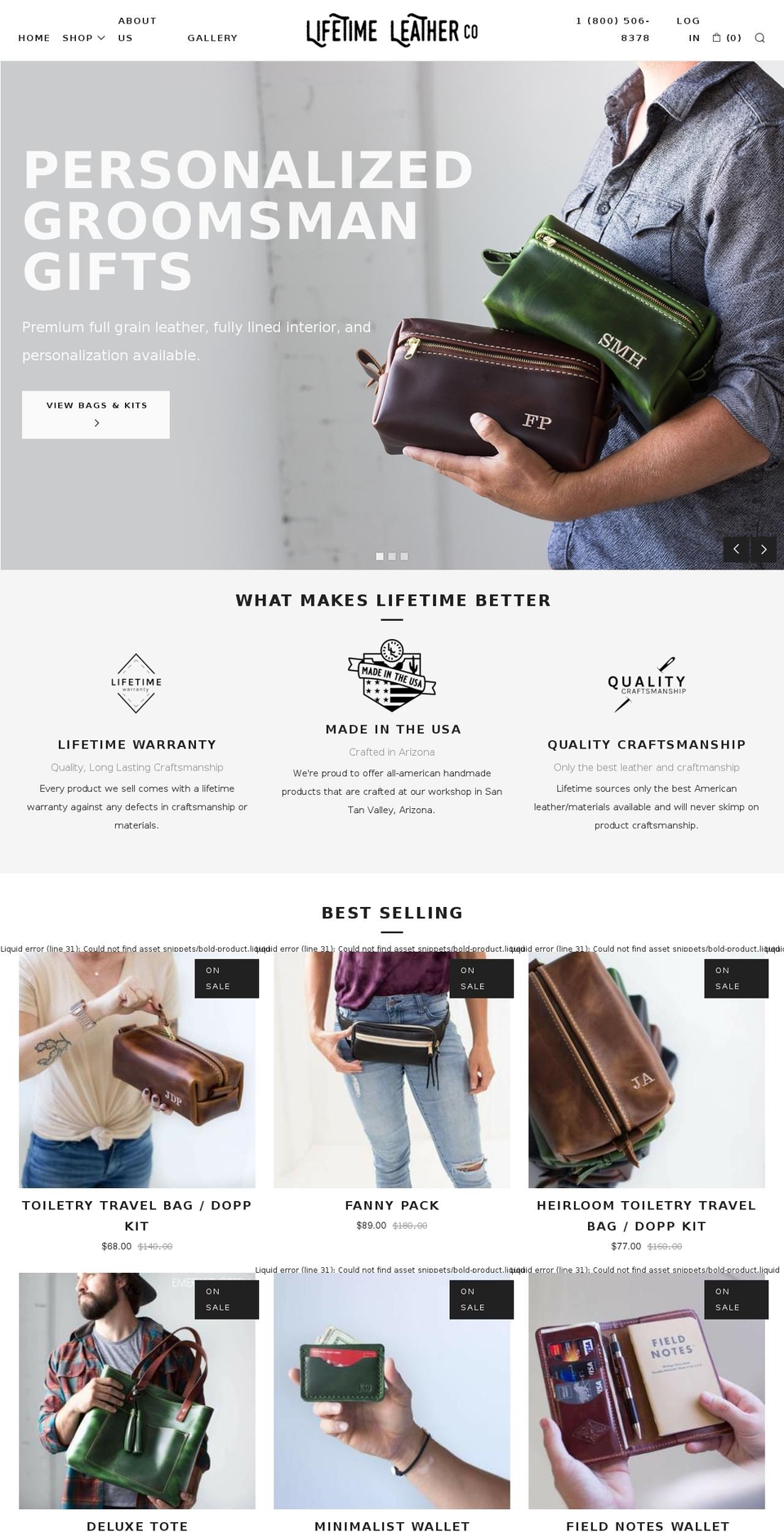 Lifetime Venue Shopify theme site example lifetimeleatherco.com