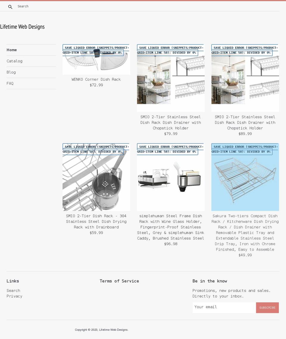 lifetimewebdesigns.com shopify website screenshot