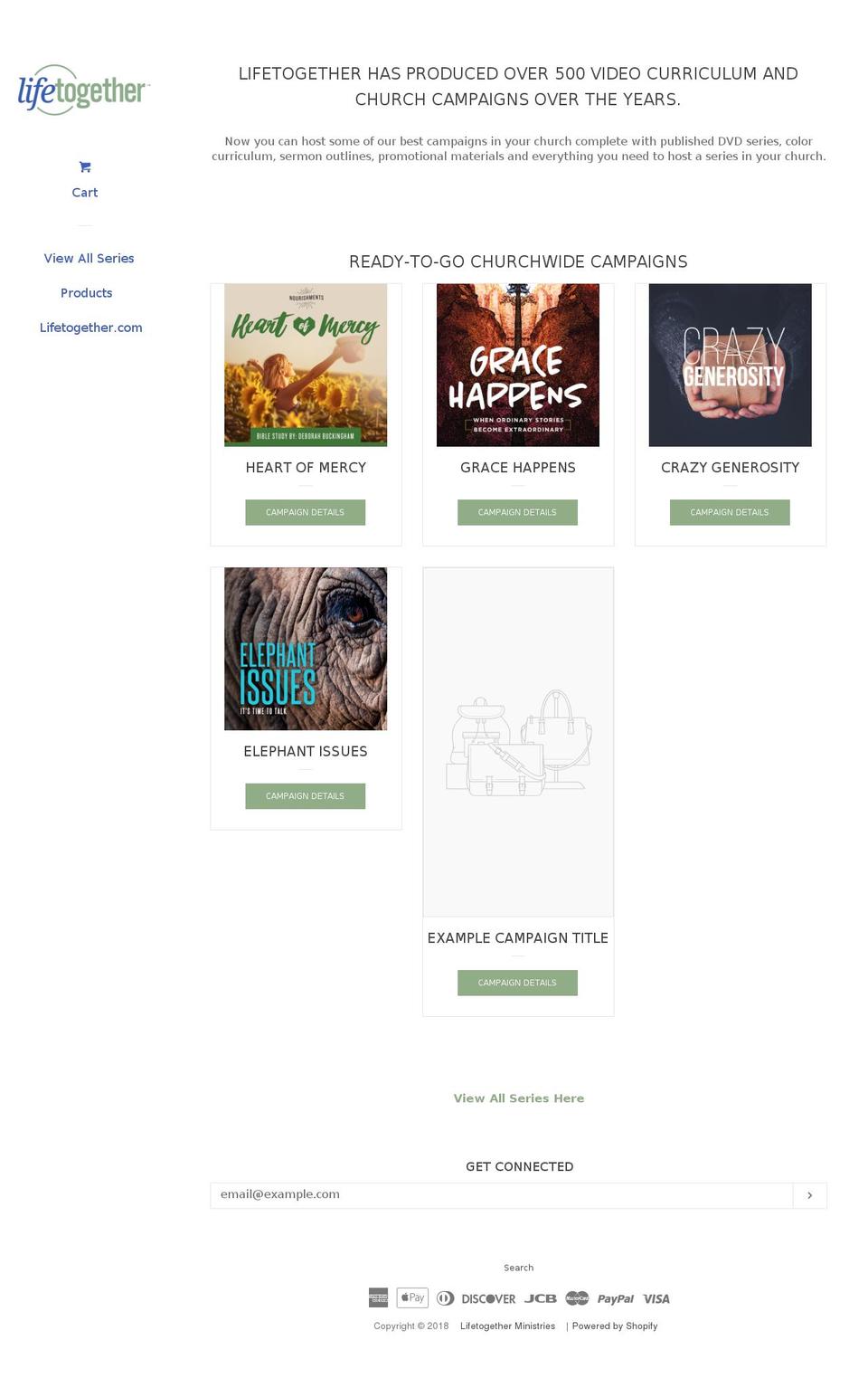 lifetogether-ministries.myshopify.com shopify website screenshot