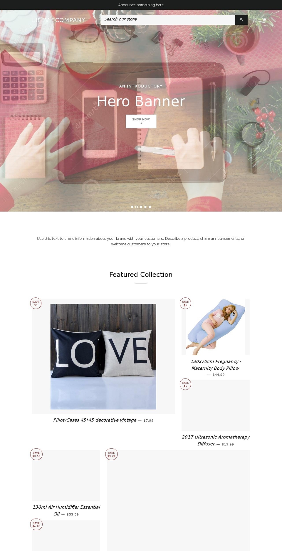 lifeviecompany.com — Shopify storefront screenshot