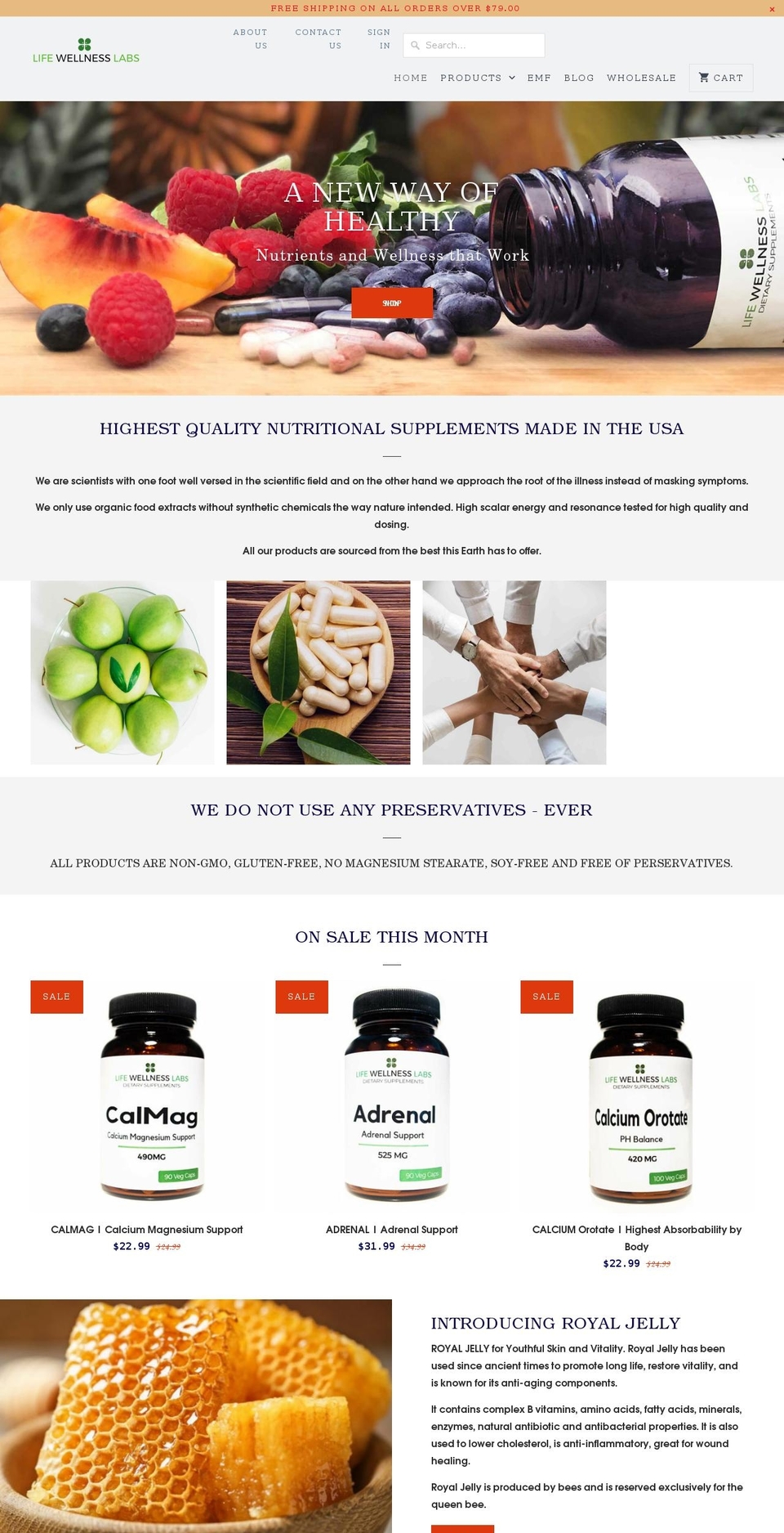 lifewellnesslabs.com shopify website screenshot